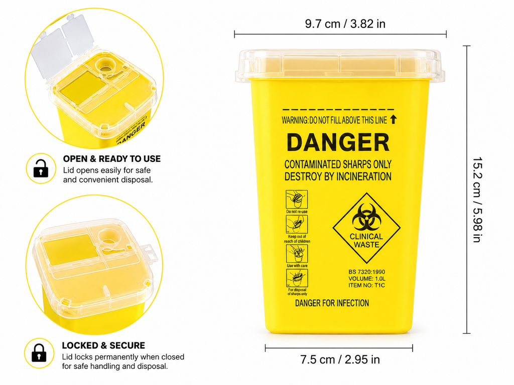 Sharps Collection Bucket - Disposable