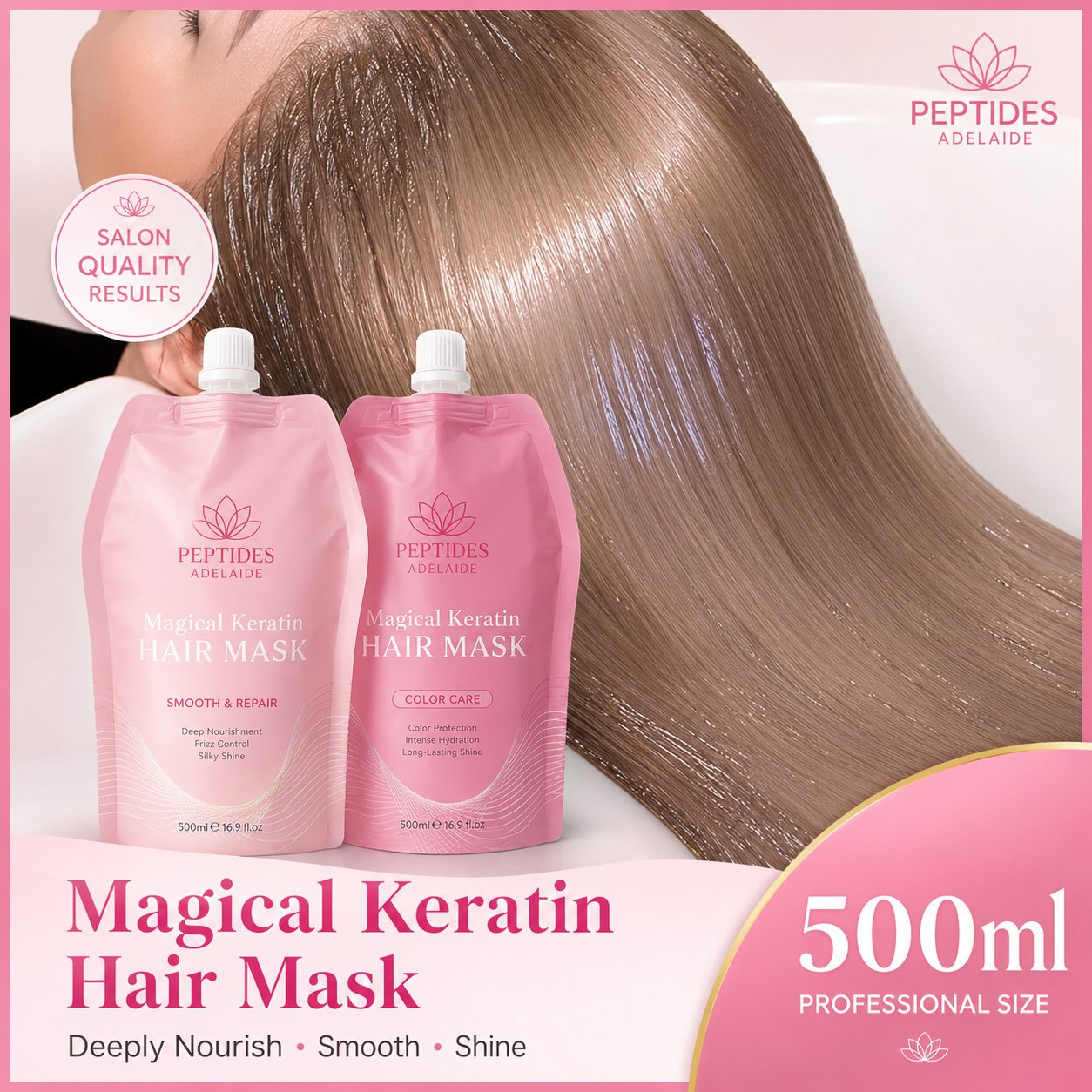 2x Keratin Hair Masks - Double Pack